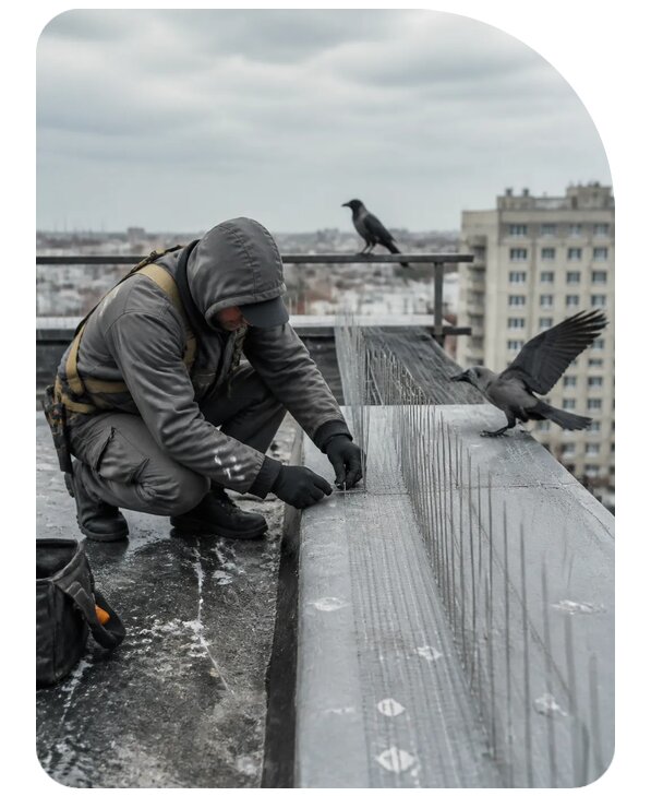 Защита от ворон под ключ в Устях-Джегуте по цене от 5062 р. | Сенат-Стд